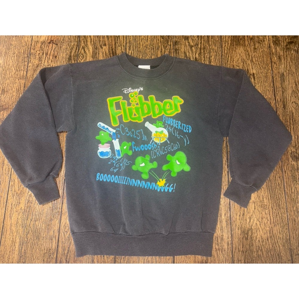Vintage 90s Disney Store FLUBBER Movie Sweatshirt Promo Kids Size Large Boys